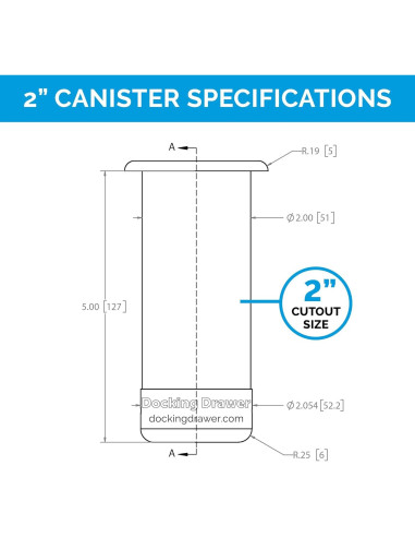 Canasta Docking Drawer 2.0" con Tapa para Herramientas Calientes