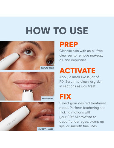Dispositivo Facial Microcurrent NuFACE FIX Microwand - Aumento de Labios y Tratamiento para Ojos