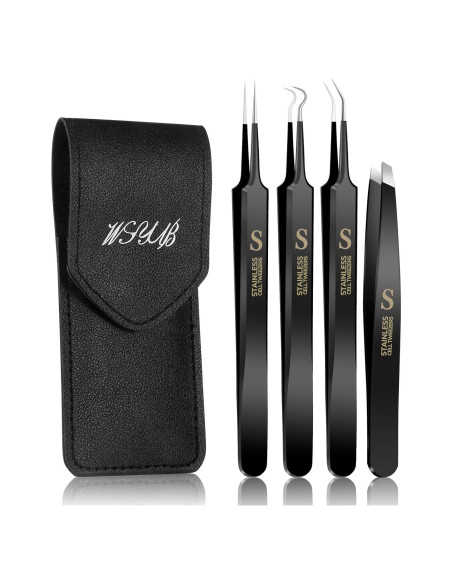 WSYUB Set de Pinzas Profesionales de Acero Inoxidable 4 en 1