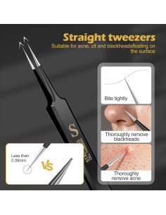 WSYUB Set de Pinzas Profesionales de Acero Inoxidable 4 en 1 2