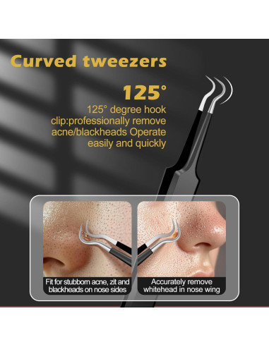 WSYUB Set de Pinzas Profesionales de Acero Inoxidable 4 en 1