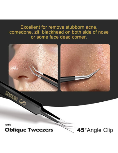 WSYUB Set de Pinzas Profesionales de Acero Inoxidable 4 en 1