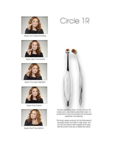 Brocha de Maquillaje Artis Elite Circle 1R Oro Rosa 6.1x22.1cm
