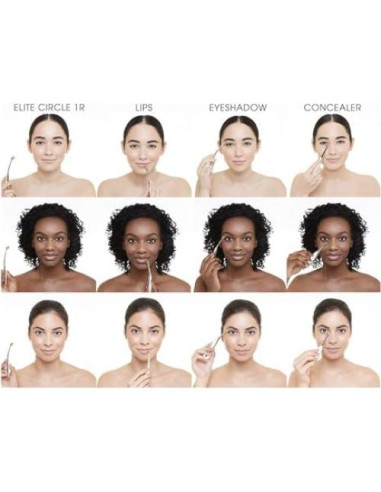 Brocha de Maquillaje Artis Elite Circle 1R Oro Rosa 6.1x22.1cm