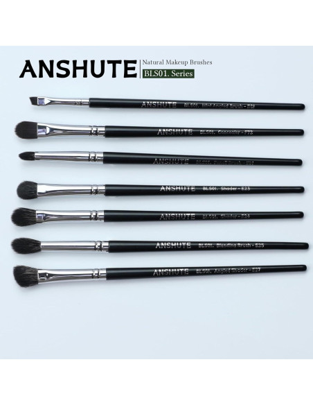 Juego de Brochas para Ojos Anshute 7 Piezas Cerdas Naturales