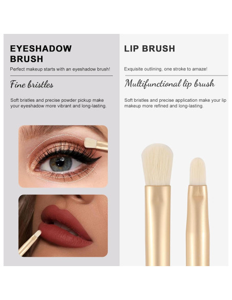 Brocha de Sombra de Ojos Doble Punta DUcare - Maquillaje Profesional