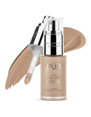 Base y Corrector 4-en-1 PUR Belleza - Larga Duración 90g