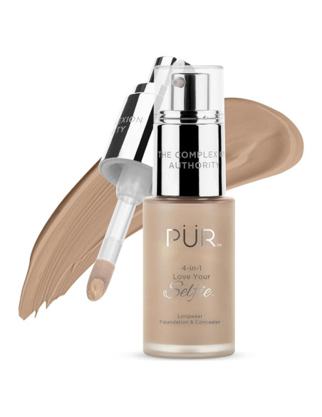Base y Corrector 4-en-1 PUR Belleza - Larga Duración 90g
