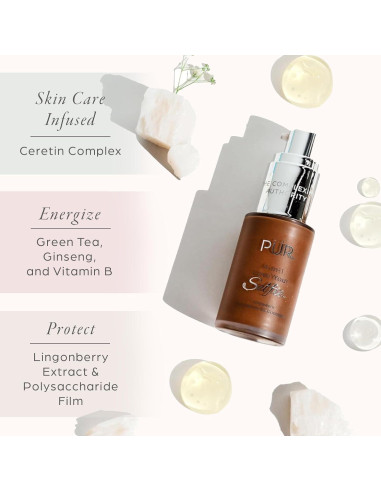 Base y Corrector 4-en-1 PUR Belleza - Larga Duración 90g