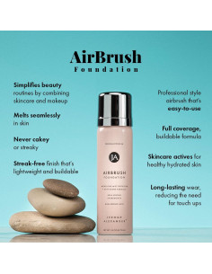 Base de Maquillaje AirBrush Jerome Alexander - Claro Medio - Set 2 Piezas 2