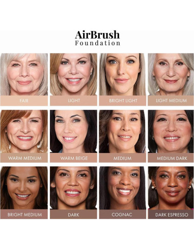 Base de Maquillaje AirBrush Jerome Alexander - Claro Medio - Set 2 Piezas