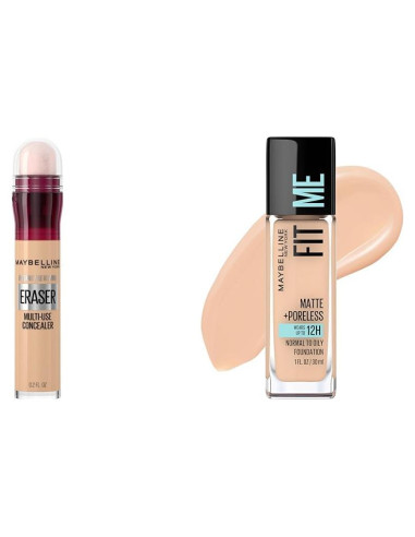 Maybelline Corrector de Ojeras Instant Age Rewind + Base Fit Me