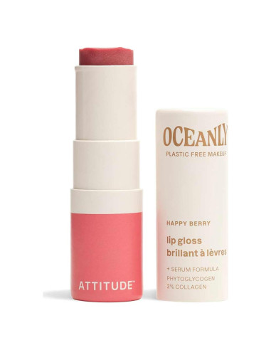 Brillo Labial ATTITUDE Oceanly Happy Berry 3.4g Vegano EWG