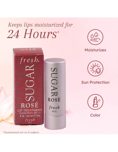 Tratamiento Labial Fresh Azúcar Rosa SPF 15 4.3g Hidratante