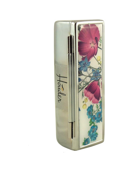 Estuche de Labial Houder con Espejo - Terciopelo Violeta