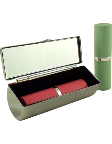 Estuche de Labial Houder con Espejo - Terciopelo Violeta