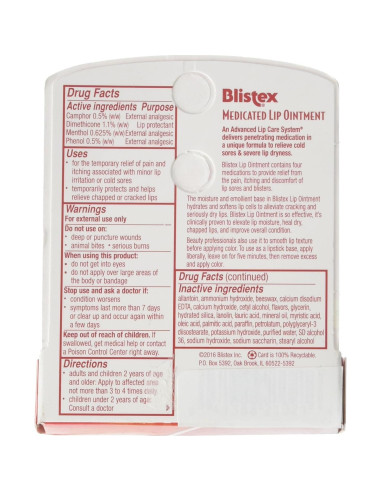 Ungüento Labial Medicado Blistex 6 x 6 g - Alivio y Hidratación