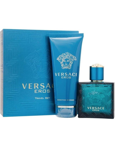 Set de Viaje Versace Eros para Hombre - EDT 48.2ml + Gel 96.4ml