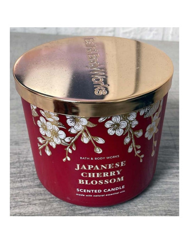 Vela de 3 Mechas Baño y Cuerpo Trabaja Flor de Cerezo 411g