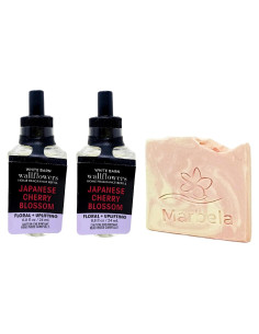Recarga Fragancia Flor de Cerezo Japonés 2x24ml + Jabón Marbela