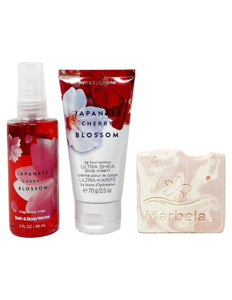 Conjunto de Viaje Baño y Cuerpo Flor de Cerezo Japonés