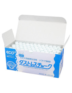 Tiza Blanca Sin Polvo 72 Piezas Nihon Rikagaku