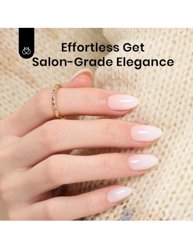 Uñas Postizas Cortas Almendra Ombre Beetles 224 Pcs