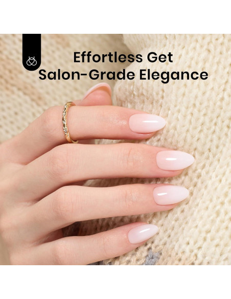 Uñas Postizas Cortas Almendra Ombre Beetles 224 Pcs