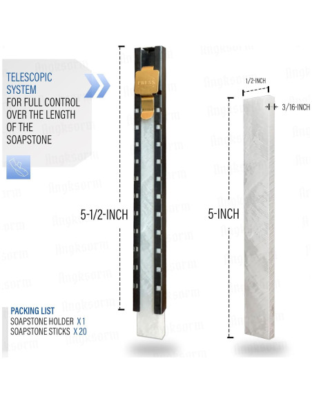 Soporte de piedra de jabón Angksorm con 20 recargas planas