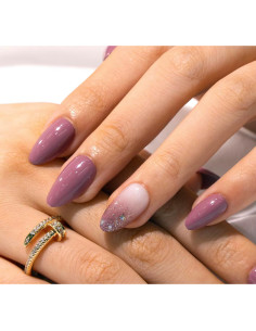 Uñas de Gel Curvlife con Punta Francesa Leopardo - 15 Tamaños 2