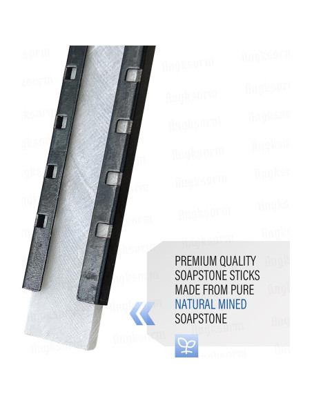 Soporte de piedra de jabón Angksorm con 20 recargas planas