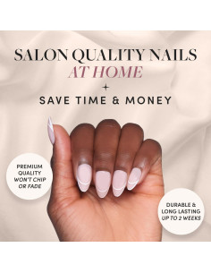 Glamnetic Uñas Postizas Almendra Cortas Celestial - Kit 30 Uñas 2