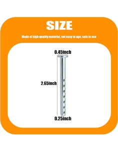 Pasador de Clevis con Clip R Tomur 6.35mm x 63.5mm - 2 Pzas 2