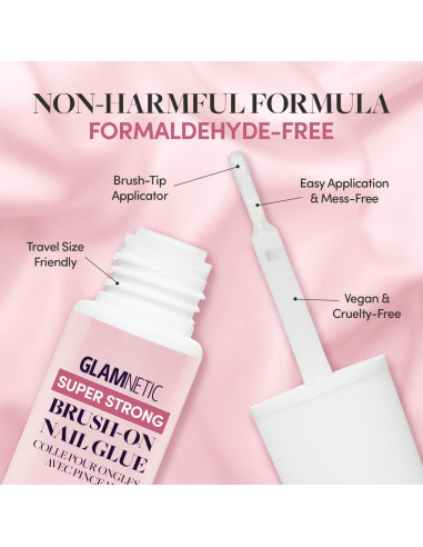 Glamnetic Uñas Postizas Almendra Cortas Celestial - Kit 30 Uñas