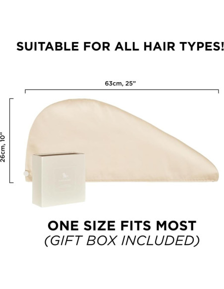 Toalla Turbante Dock & Bay Beige Bali - Súper Absorbente 63x25cm