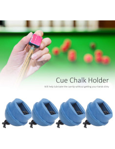 Soporte de Tiza para Taco VGEBY - 4 Piezas de Goma Azul 2