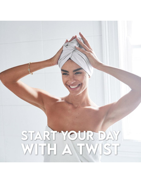 Toalla Turbante Dock & Bay Beige Bali - Súper Absorbente 63x25cm