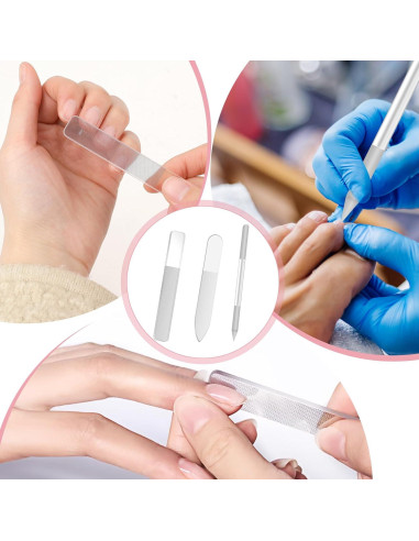 Kit 3 Limás de Uñas de Vidrio Styquenzer - Pulido Profesional