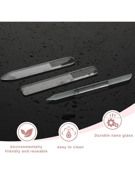 Kit 3 Limás de Uñas de Vidrio Styquenzer - Pulido Profesional