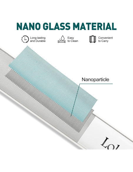 Lima de Uñas de Vidrio y Metal Lobodt - Portátil con Funda