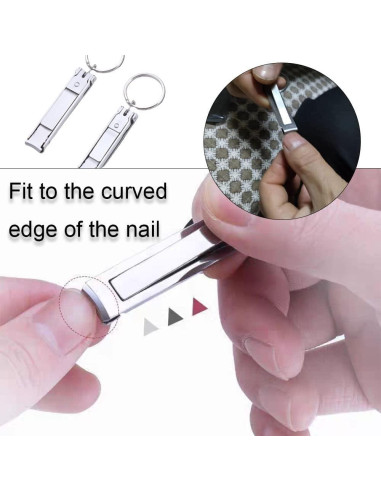 Juego de Cortadores de Uñas YIKEXIAOSHULIN Plegable Acero Inoxidable