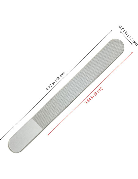 Lima de Uñas de Vidrio YESTAND - Textura Fina, 2 Unidades