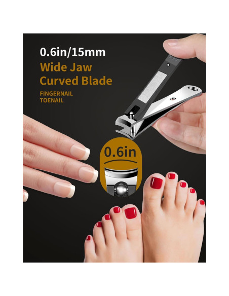 Cortauñas EBEWANLI 15mm Acero Inoxidable con Lima Ergonómica