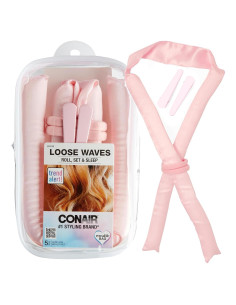 Conair Rulos de Satén Sin Calor - Conjunto para Rizos y Ondas