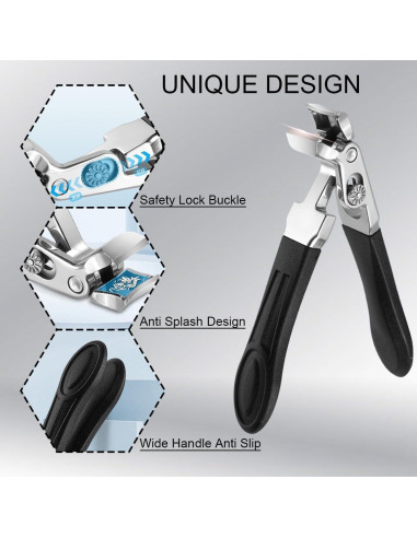 Cortauñas Profesionales Senboya para Uñas Gruesas - Negro