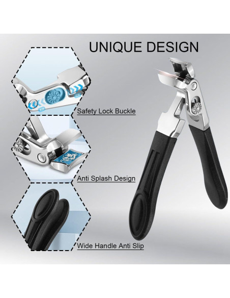 Cortauñas Profesionales Senboya para Uñas Gruesas - Negro