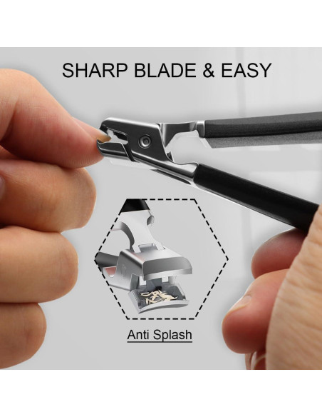 Cortauñas Profesionales Senboya para Uñas Gruesas - Negro