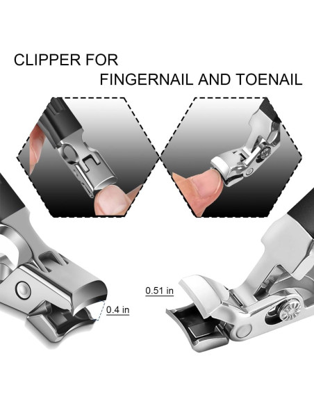 Cortauñas Profesionales Senboya para Uñas Gruesas - Negro