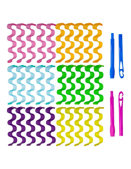 30 Rulos de Pelo Sin Calor Essenergi para Ondas Naturales