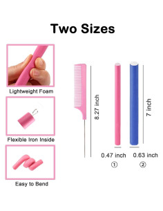 Juego de Rulos de Cabello Flexible Beacharm 36 Pcs 17.78 cm 2